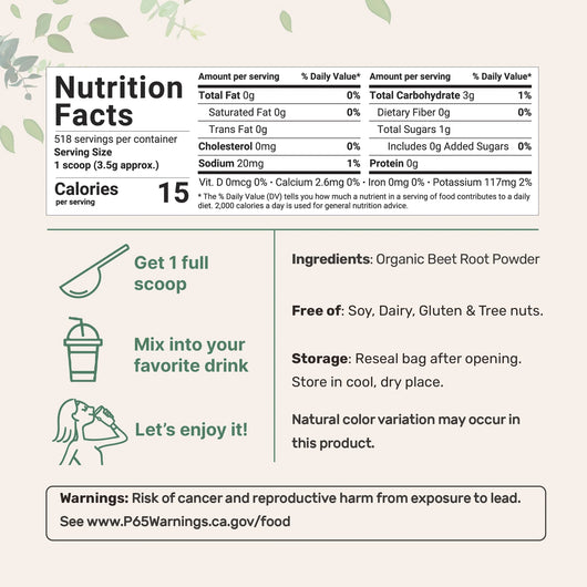 Mikro Ingredients Organic Beet Root Powder